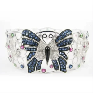 Midnight Butterfly Garden Bangle