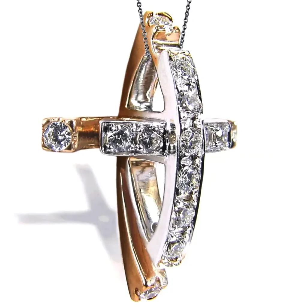 Harmonic Two-Tone Ribbon Cross