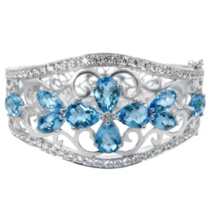 Azure Frost Blossom Cuff