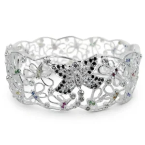 Midnight Butterfly Meadow Cuff
