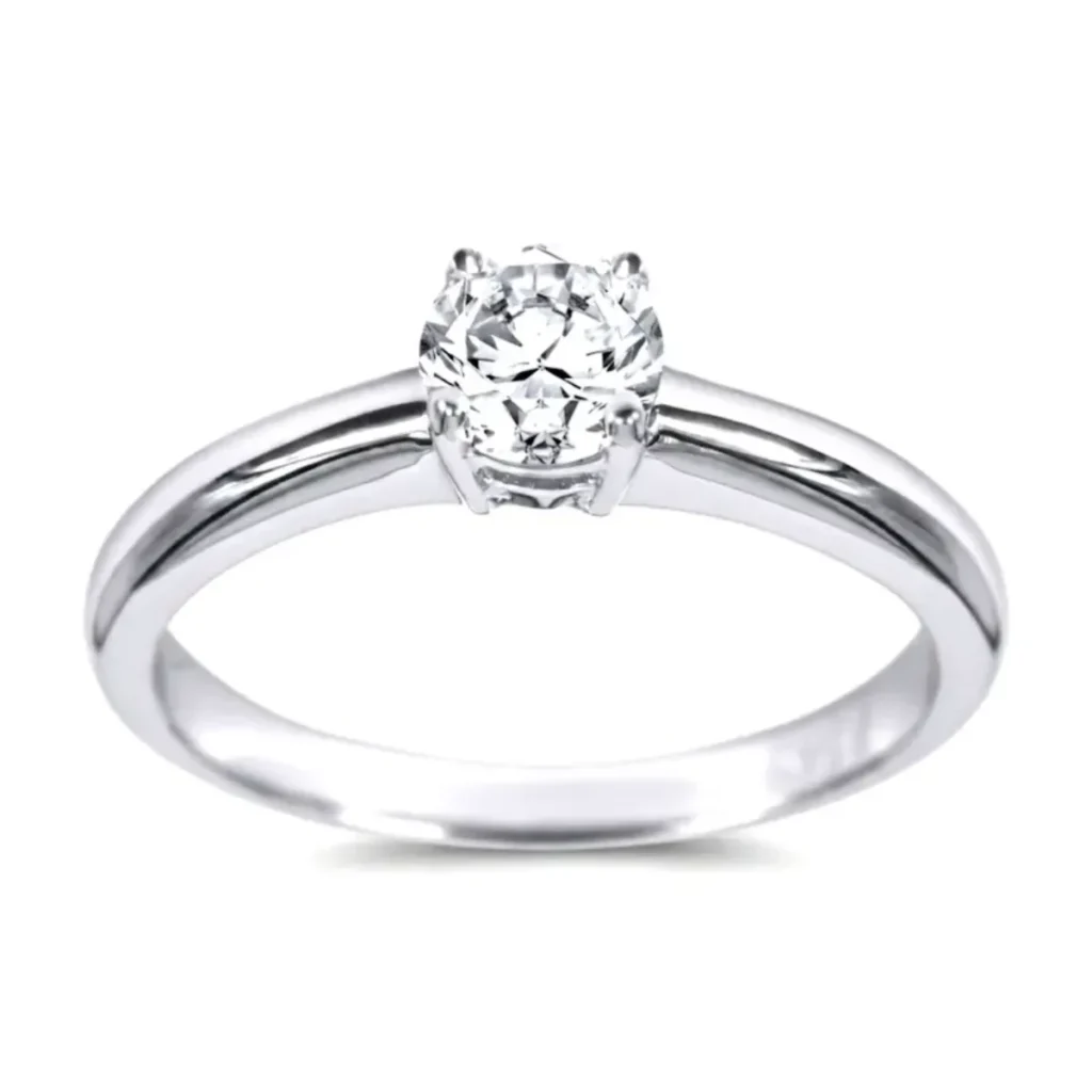 Seamless Tapered Solitaire Ring