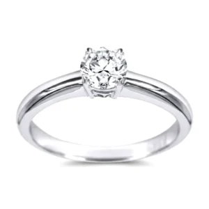 Seamless Tapered Solitaire Ring