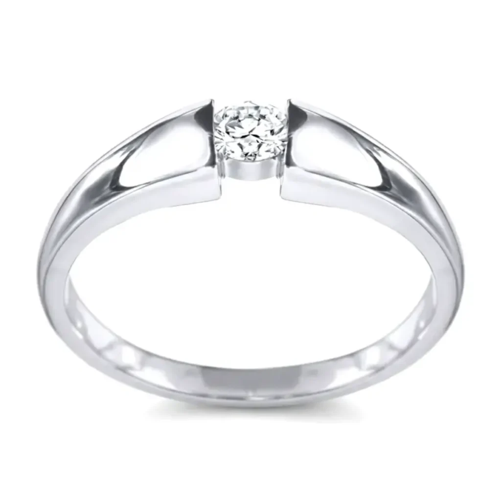 Modern Tension-Style Diamond Ring