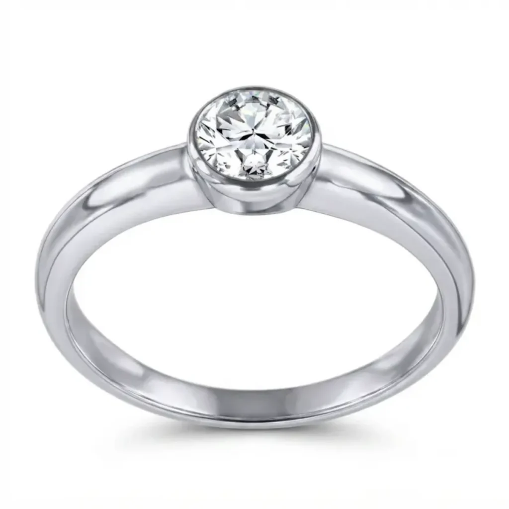 Modern Bezel-Set Solitaire Ring