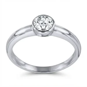 Modern Bezel-Set Solitaire Ring