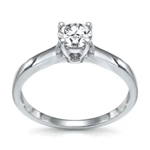 Classic Four-Prong Solitaire Diamond Ring