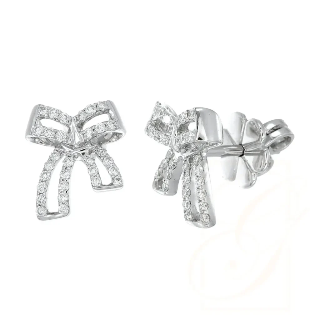 Radiant Ribbon Diamond Earrings