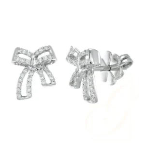 Radiant Ribbon Diamond Earrings