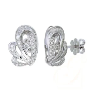 Luminous Contour Ribbon Diamond Earrings