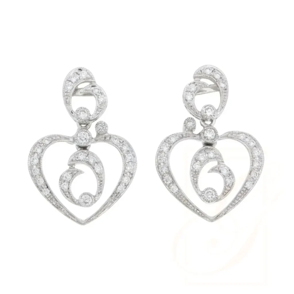 Radiant Heart Cascade Diamond Earrings