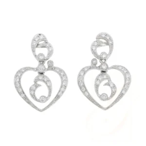 Radiant Heart Cascade Diamond Earrings